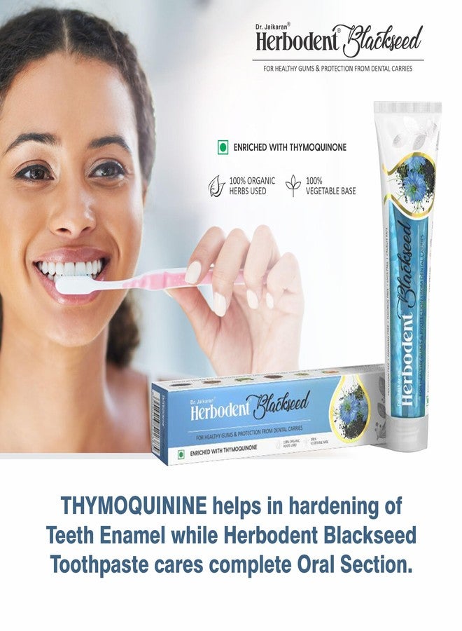 Herbodent® Blackseed Toothpaste - 100g Pack of 3 | with Natural Particles | THYMOQUINONE Improves Micro-Hardness Level of Enamel | Sensitivity & Cavities Protection | 7 Organic Herbs (Mint) - Image 5